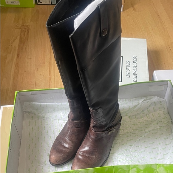 Sam Edelman Black and Brown Knee-High Boots - Picture 1 of 5